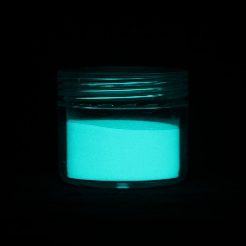 JPB-396 Regular Blue Green Aqua Powder 40um Particle Size Long Effect Non-toxic Non-radioactive Glow Powder