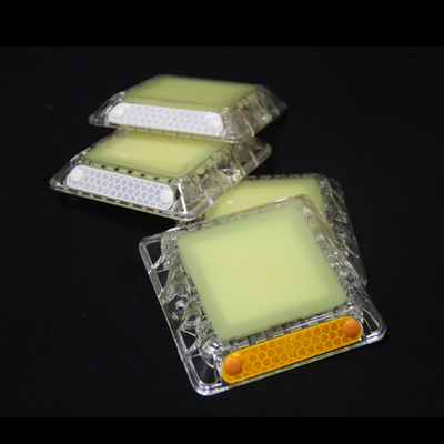 No. 05 Square Transparent PC Plastic Glow in The Dark Road Stud Reflective Pavement Lane Marker for Garden Light