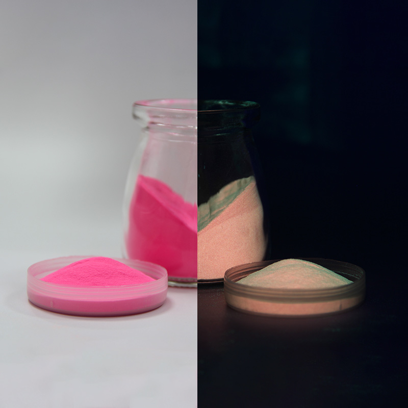 CPR-398 Colored Pink Powder 20um Particle Size Long Effect Non-toxic Non-radioactive Glow Powder